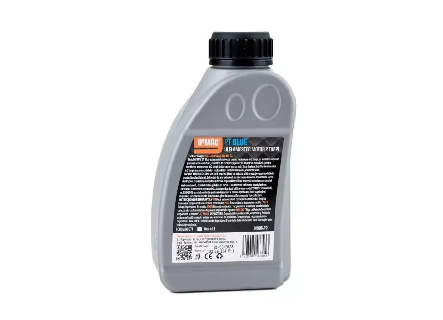 Ulei motor, amestec, 2 T, b Lue, 600 ml  O'Mac