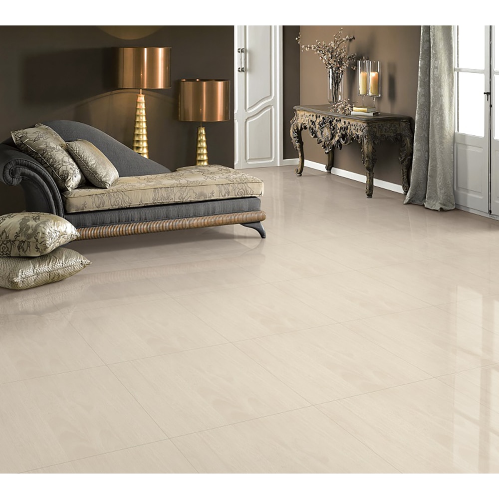 Gresie interior/exterior Theo wood, crem lucios, 60 x 60 cm, 9 mm, 1.44 m2/cutie