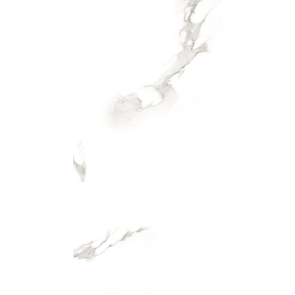 Gresie interior/exterior New Carrara, alb lucios, 60 x 120 cm, 9 mm, 1.44 m2/cutie