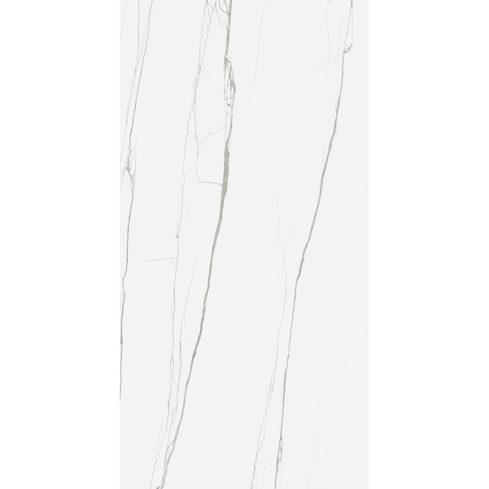 Gresie interior/exterior White Peak Silver, alb lucios, 60 x 120 cm, 9 mm, 1.44 m2/cutie