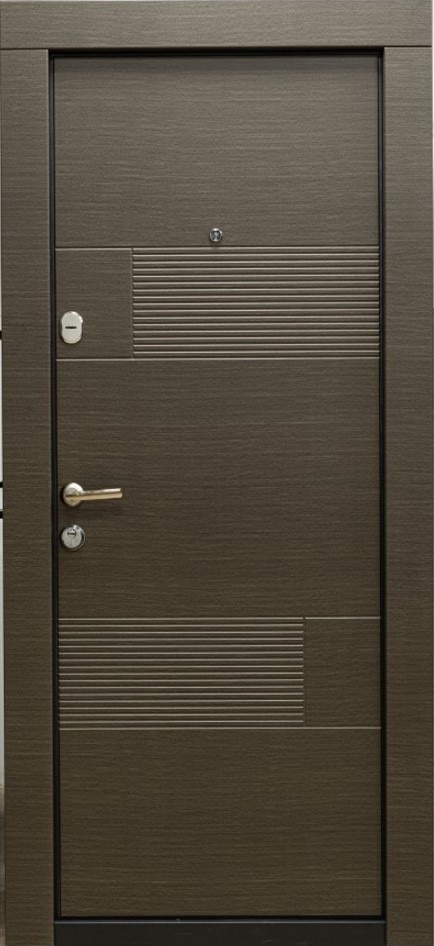 Usa de intrare pentru apartament, metalica, gri, dreapta, 202 x 86 cm  Bella Casa BC 106