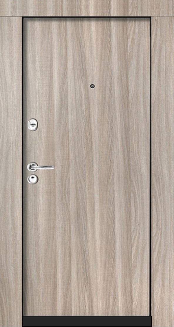 Usa de intrare pentru apartament, metalica, crem, fara geam, stanga, 205 x 86 cm  Bella Casa