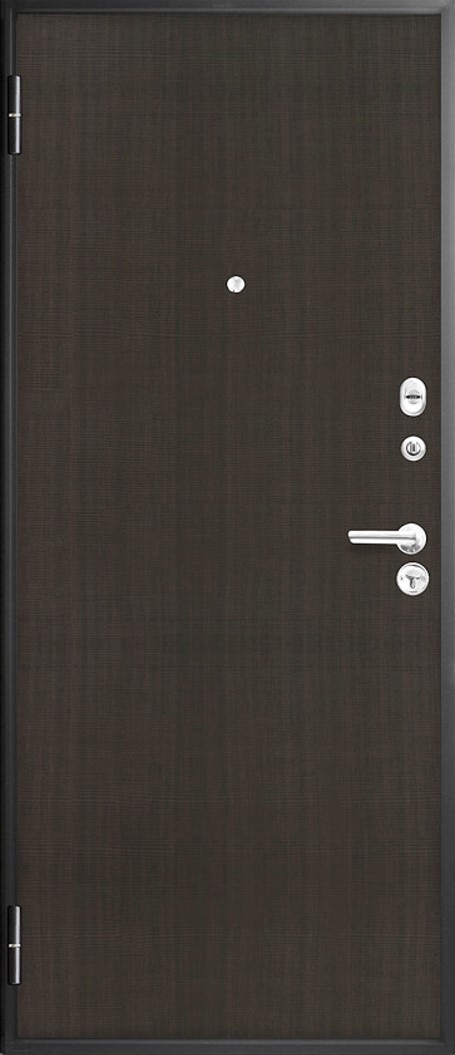 Usa de intrare pentru apartament, metalica, wenge, fara geam, dreapta, 205 x 86 cm Bella Casa