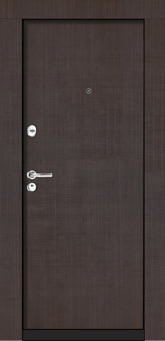 Usa de intrare pentru apartament, metalica, wenge, fara geam, dreapta, 205 x 86 cm Bella Casa