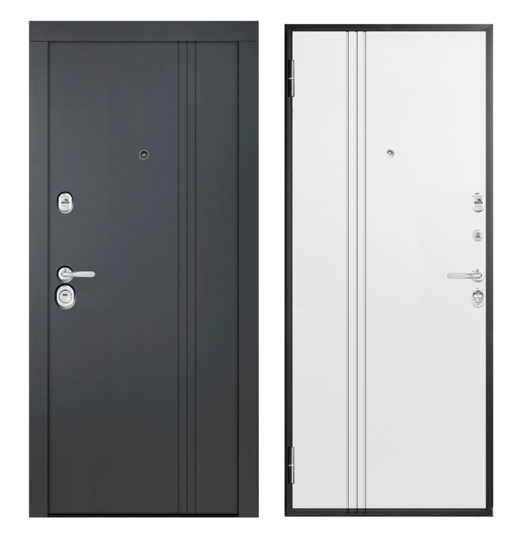 Usa de intrare pentru apartament, metalica, antracit, stanga, 202 x 89 cm  Bella Casa M 781
