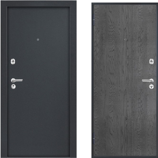 Usa de intrare pentru apartament, metalica, gri, stanga, 205 x 86 cm  Bella Casa BC 100