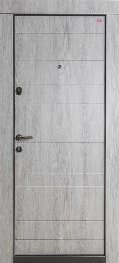 Usa de intrare pentru apartament, metalica, gri, dreapta, 202 x 86 cm  Bella Casa BC 102