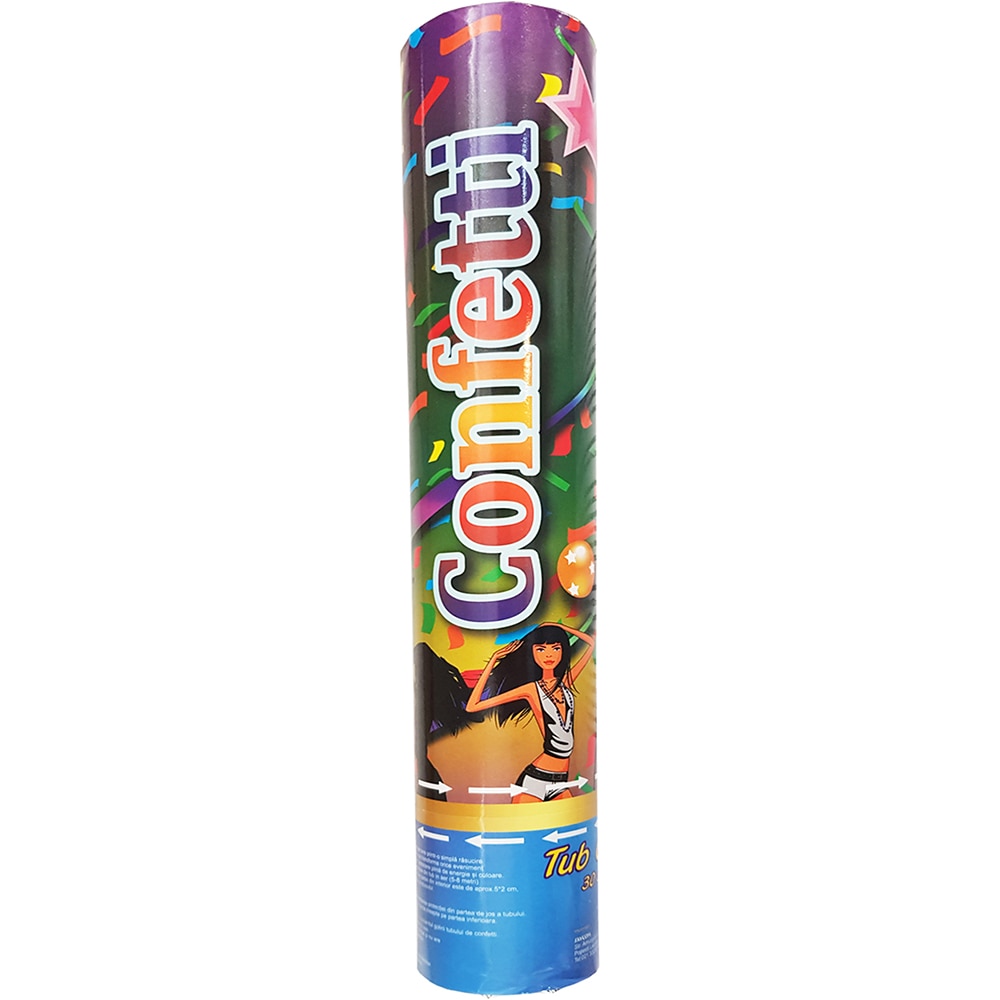 Tub confetti, multicolor, 30 cm