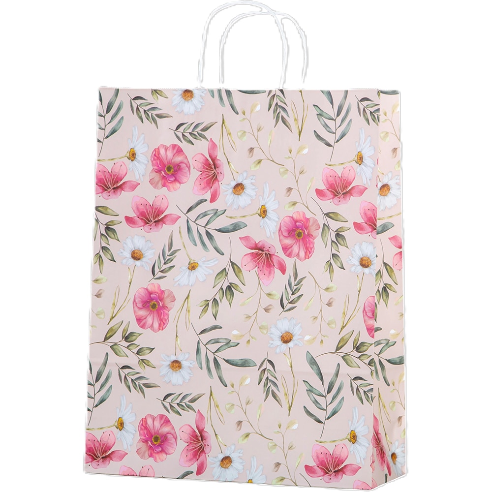 Punga cadou design flori M, multicolor