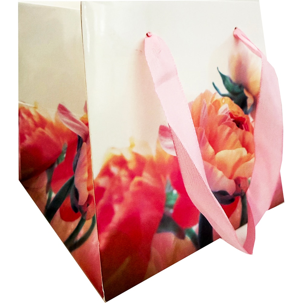 Punga cadou design flori S, multicolor