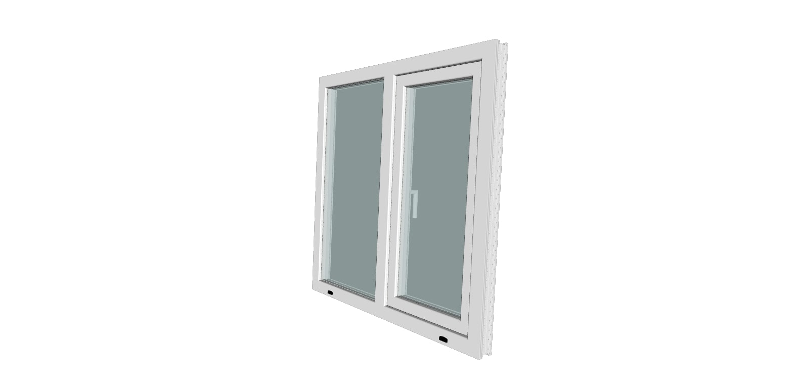 Fereastra termopan PVC, geam Clar + Low-E, alb, 5 camere, 116 x 116 cm, stanga, dubla deschidere, fixa + oscilobatanta  Gealan