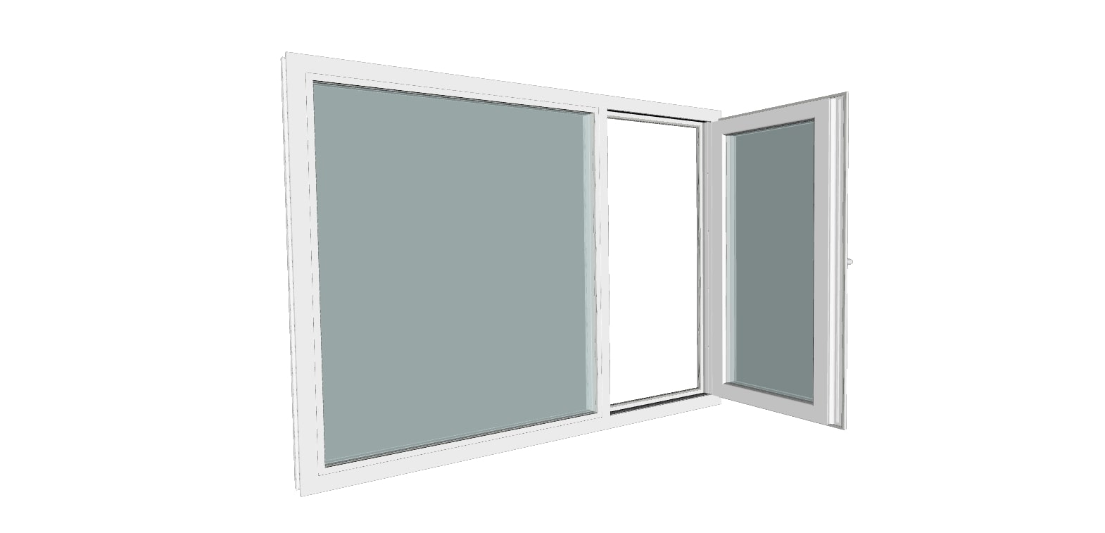 Fereastra termopan PVC, geam Clar + Low-E, alb, 5 camere, 160 x 116 cm, dreapta, simpla deschidere  • Gealan