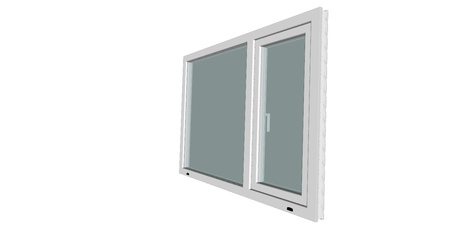 Fereastra termopan PVC, geam Clar + Low-E, alb, 5 camere, 160 x 116 cm, stanga, simpla deschidere, batanta  Gealan