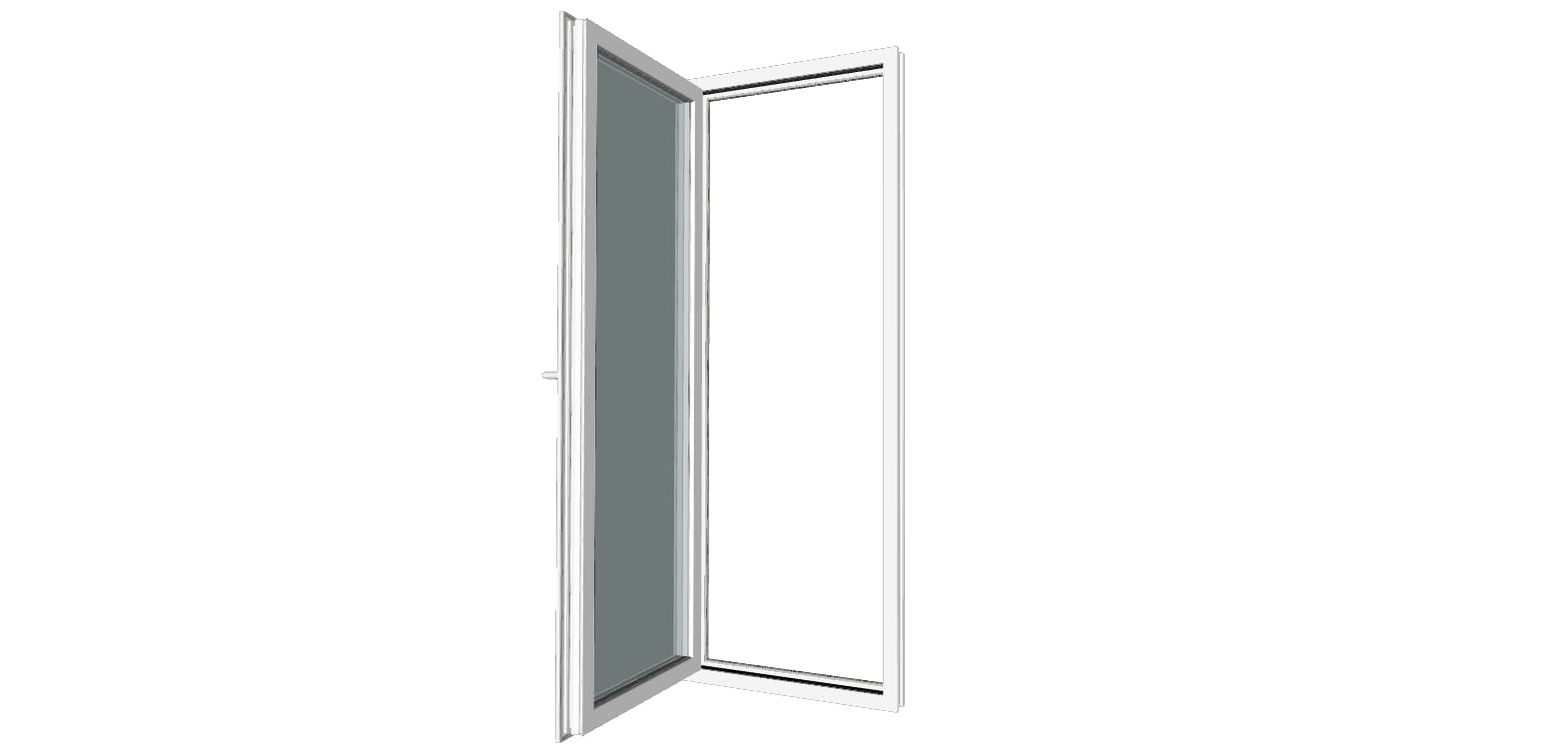 Usa termopan PVC interior/exterior, batanta, cu geam, 5, alb, stanga, simpla deschidere, 76 x 205 cm