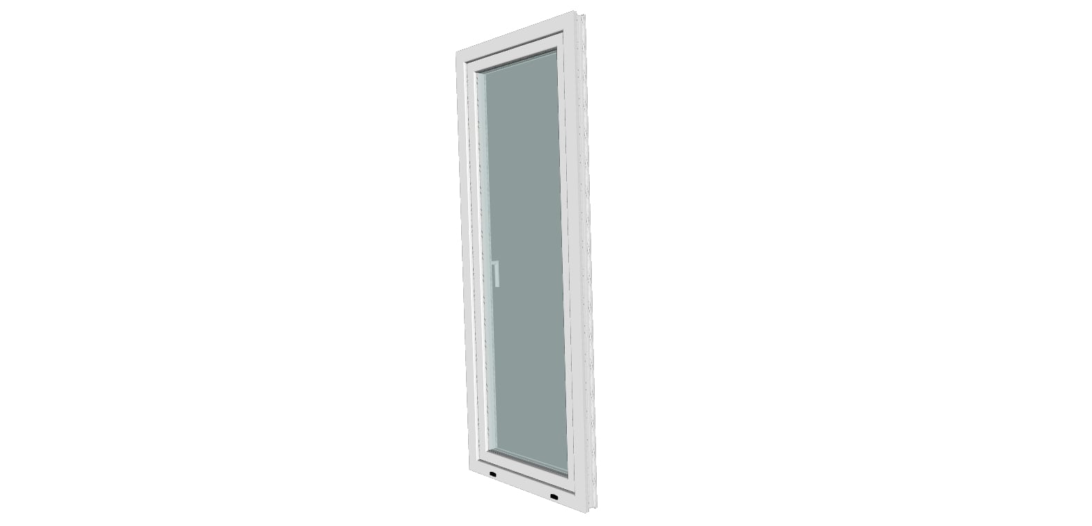 Usa termopan PVC interior/exterior, batanta, cu geam, 5, alb, stanga, simpla deschidere, 76 x 205 cm
