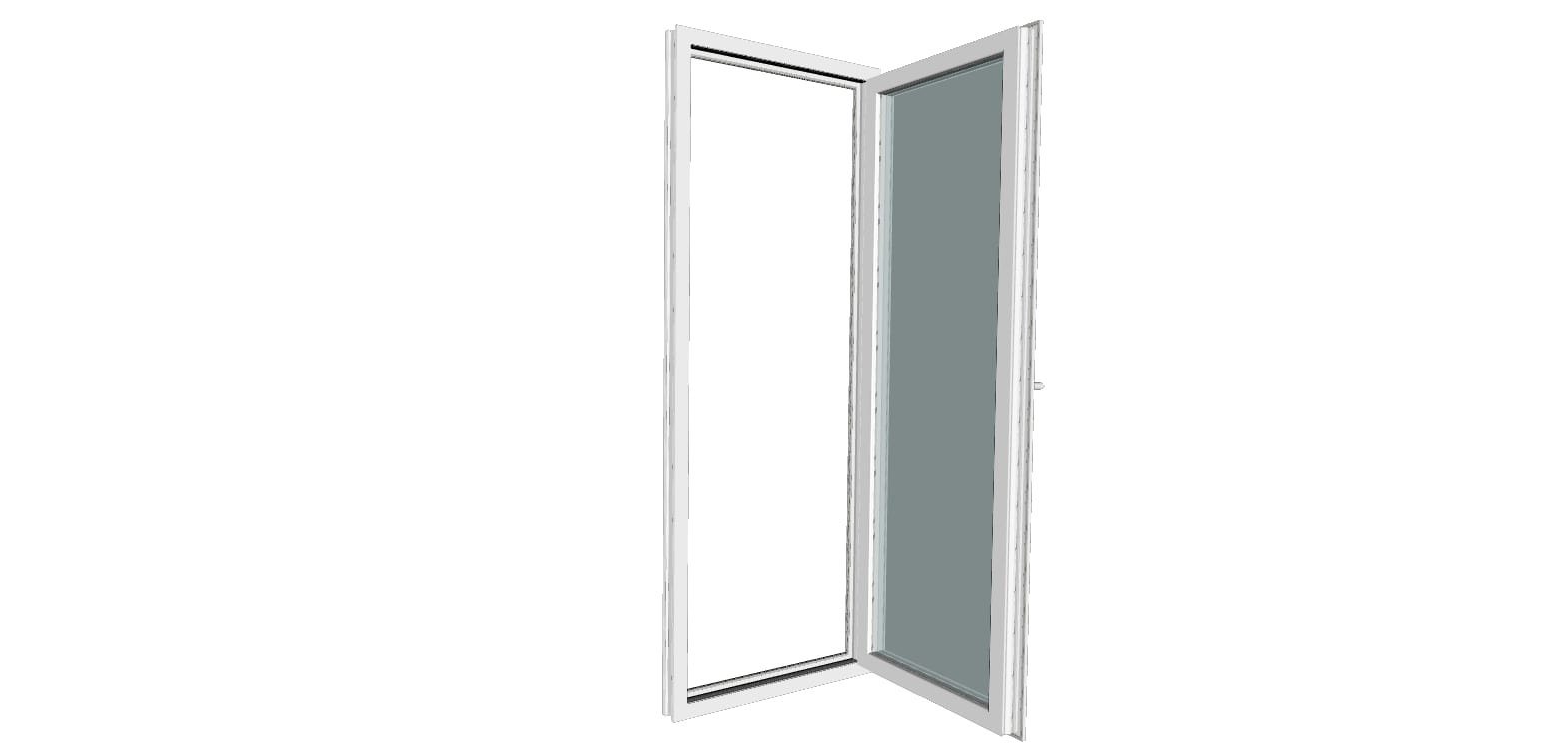 Usa termopan PVC interior/exterior, batanta, cu geam, 5, alb, dreapta, simpla deschidere, 76 x 205 cm