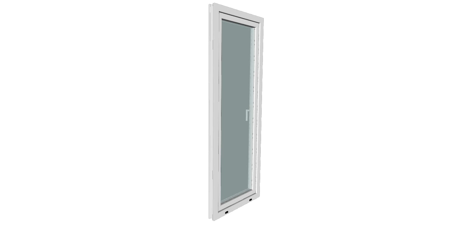 Usa termopan PVC interior/exterior, batanta, cu geam, 5, alb, dreapta, simpla deschidere, 76 x 205 cm