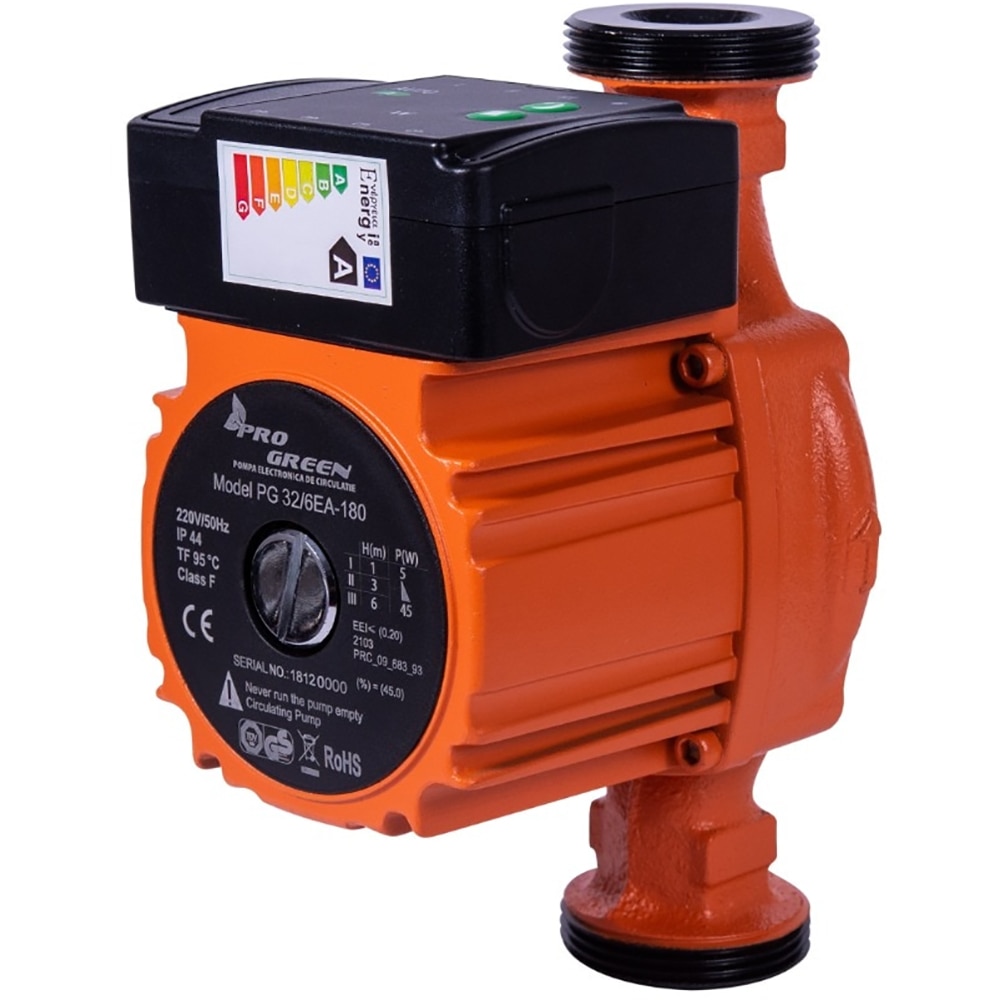 Pompa recirculare apa GreenPro PG 32/6EA-180, 10 Bar, 45W, ax 180 mm