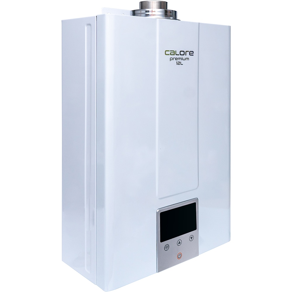 Instant pe gaz CALORE Premium, 24000W, 12/min, afisaj LED, alb