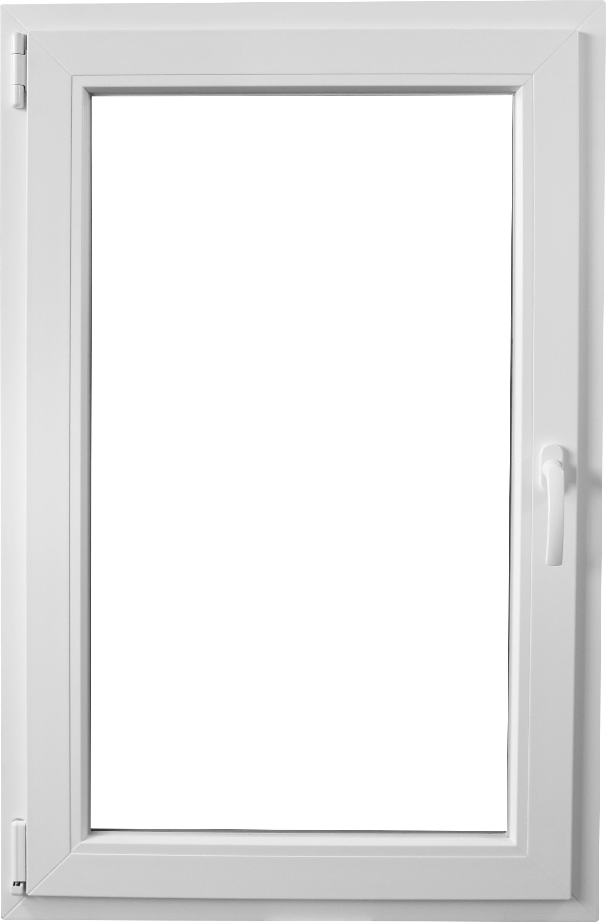 Fereastra termopan PVC, geam Float + Low-E, alb, 4 camere, 96 x 116 cm, stanga, simpla deschidere, batanta • Aplast