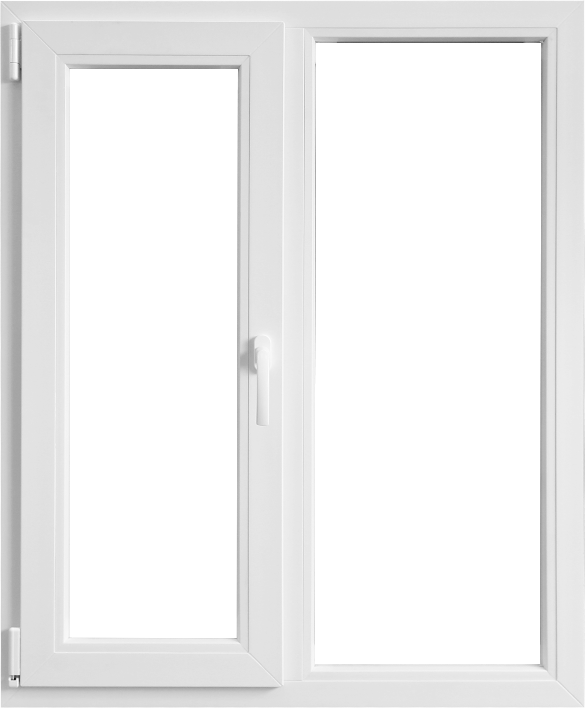 Fereastra termopan PVC, geam Float + Low-E, alb, 4 camere, 116 x 116 cm, stanga, simpla deschidere, batanta  Aplast