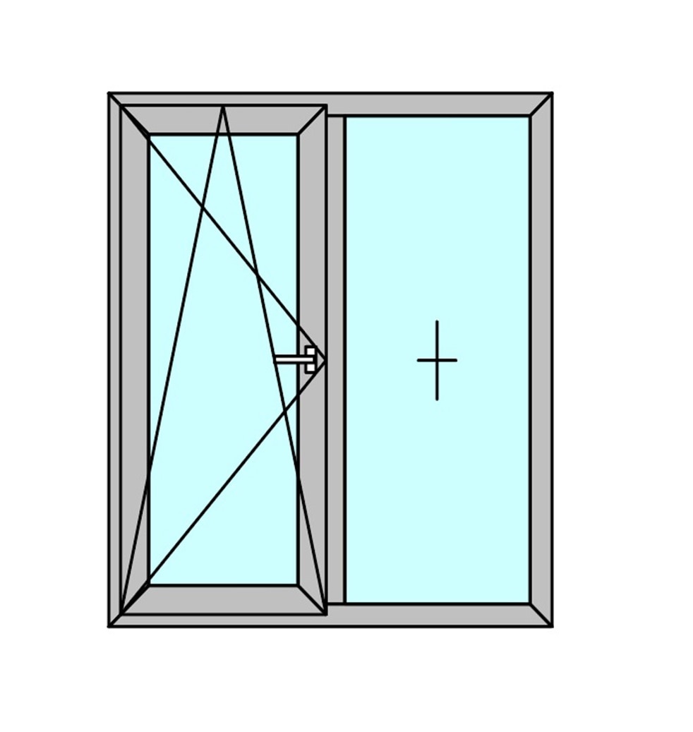 Fereastra termopan PVC, geam Float + Low-E, alb, 4 camere, 146 x 116 cm, stanga, simpla deschidere, batanta • Aplast
