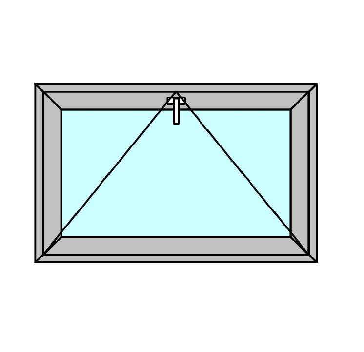 Fereastra termopan PVC, geam Float + Low-E, alb, 4 camere, 96 x 56 cm, simpla deschidere, oscilanta Aplast