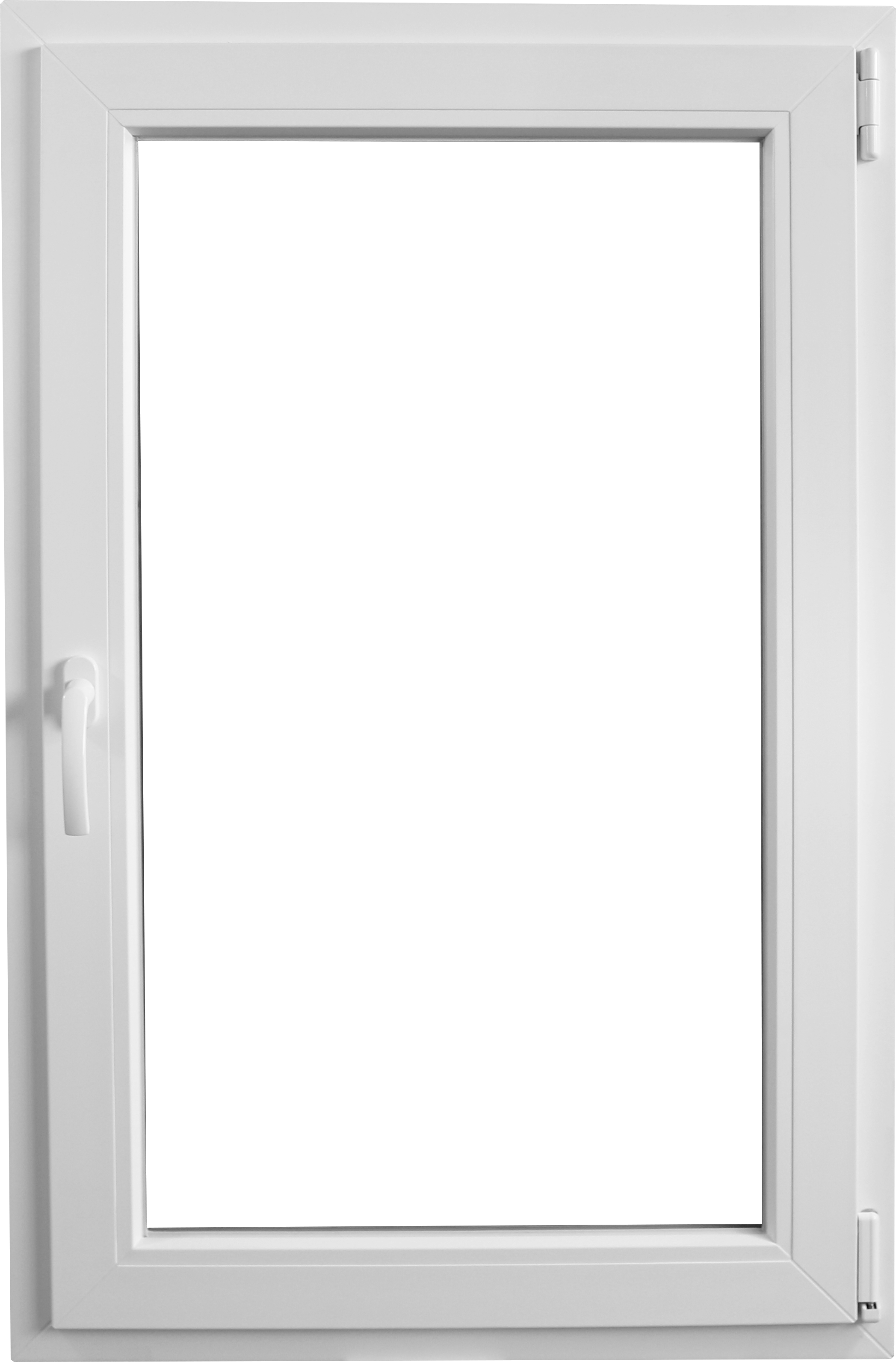 Fereastra termopan PVC, geam Float + Low-E, alb, 4 camere, 56 x 86 cm, dreapta, dubla deschidere, oscilobatanta • Aplast