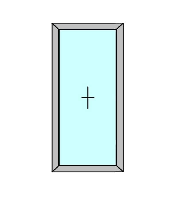 Fereastra termopan PVC, geam Float + Low-E, alb, 4 camere, 56 x 116 cm, fixa  Aplast