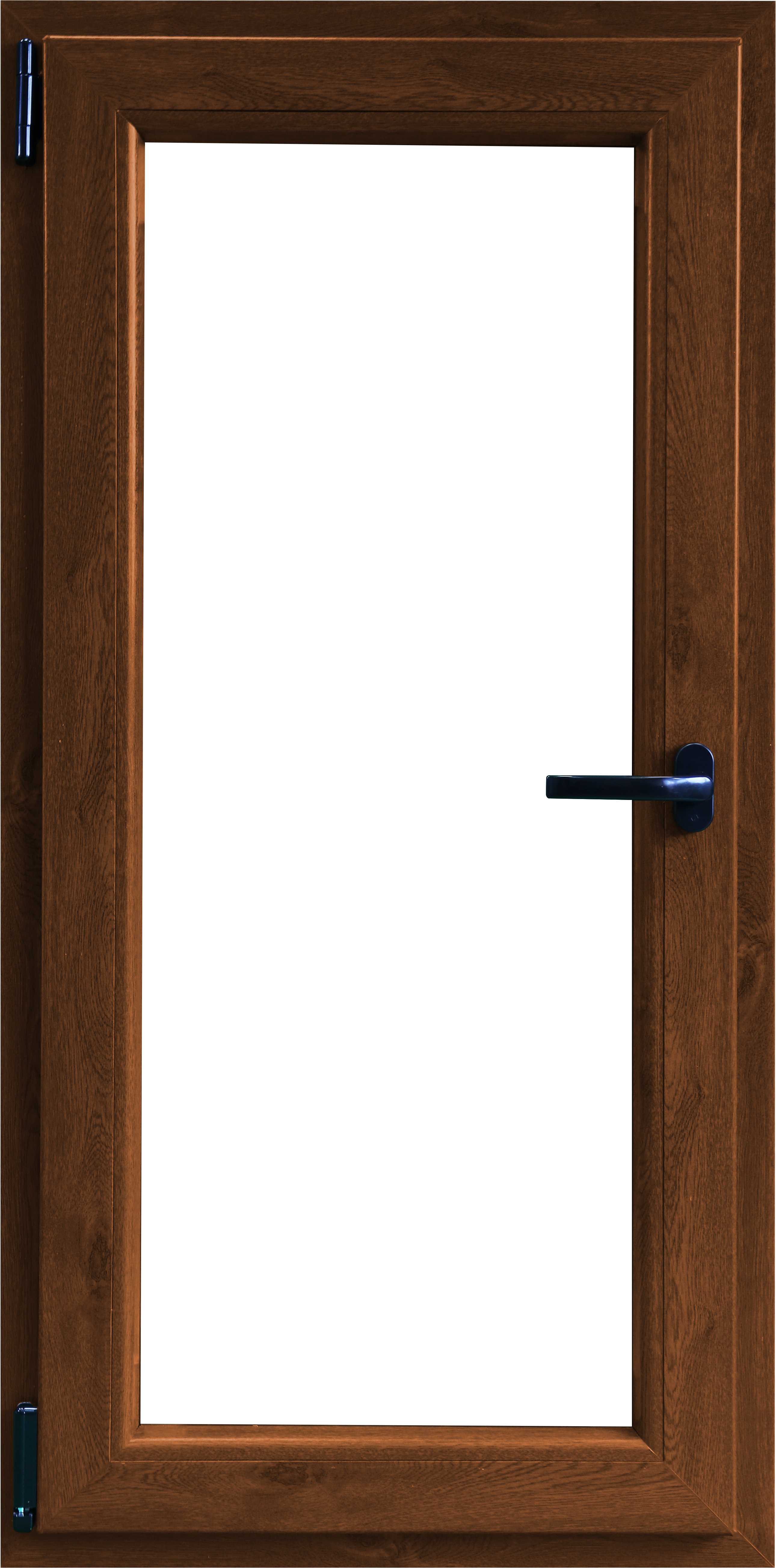 Fereastra termopan PVC, geam Float + Low-E, nuc, 6 camere, 56 x 116 cm, stanga, dubla deschidere, oscilobatanta Aplast