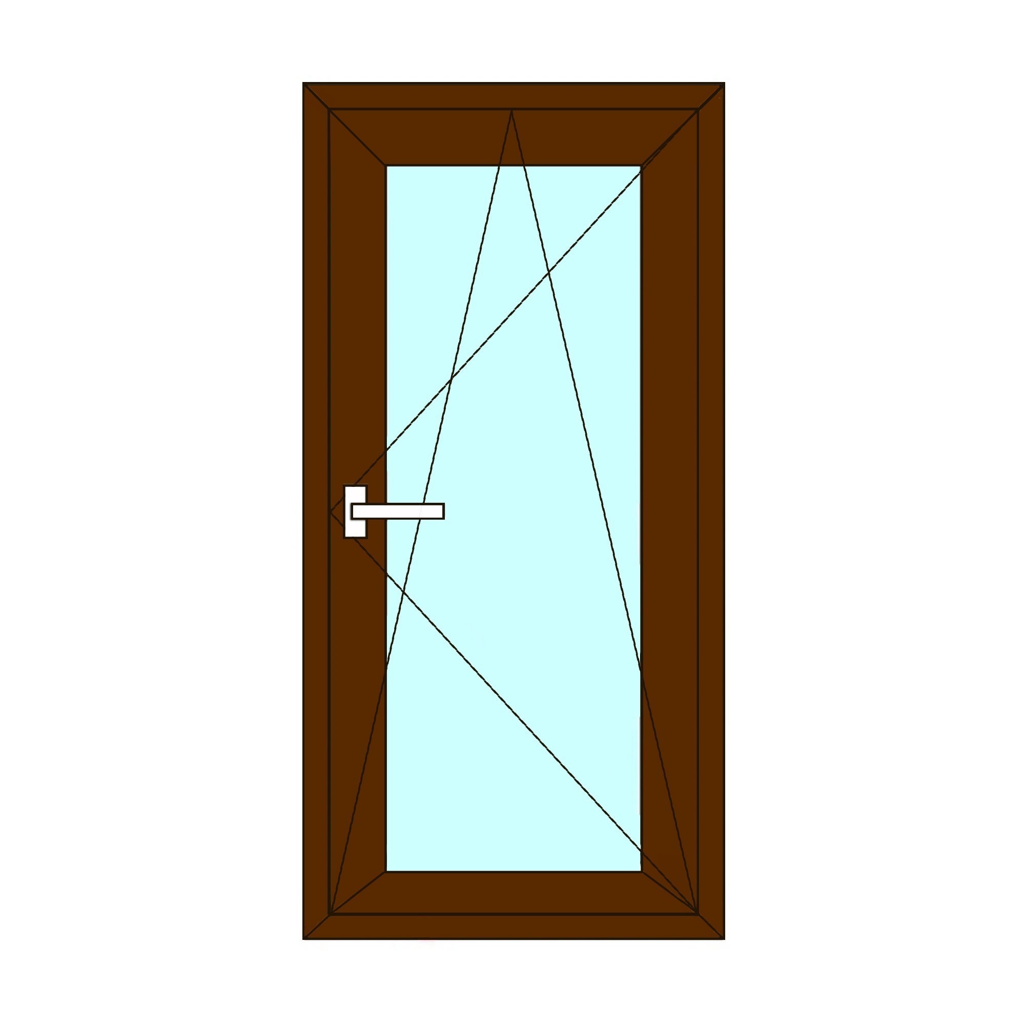 Fereastra termopan PVC, geam Float + Low-E, nuc, 6 camere, 86 x 116 cm, dreapta, dubla deschidere, oscilobatanta  Aplast