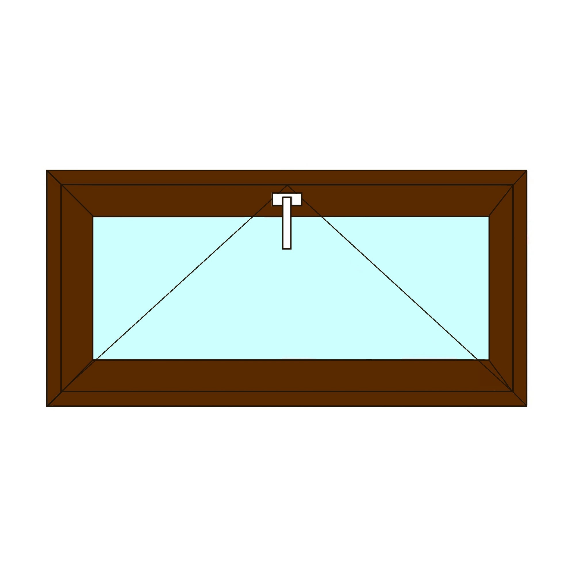 Fereastra termopan PVC, geam Float + Low-E, nuc, 6 camere, 76 x 56 cm, simpla deschidere, oscilanta  Aplast