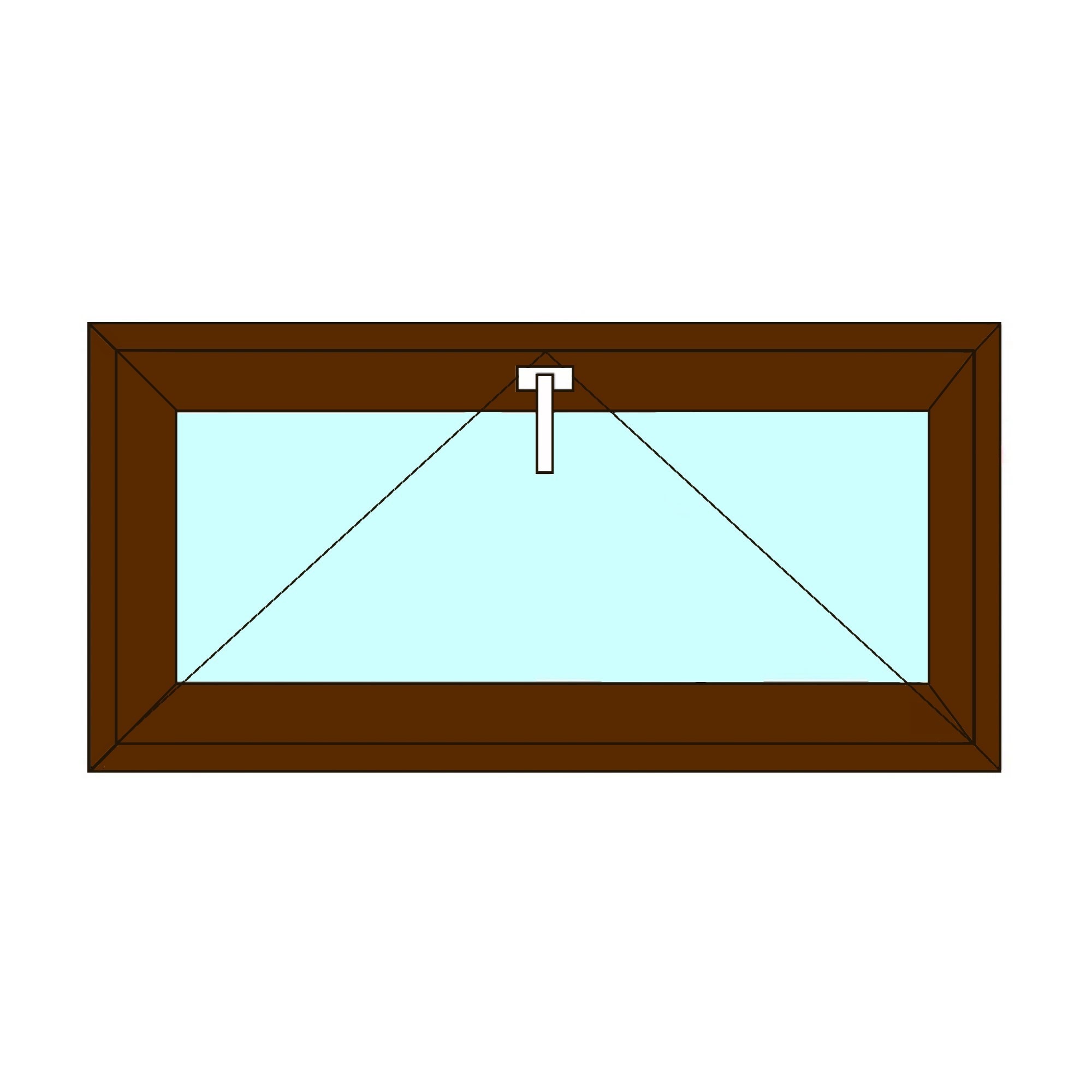 Fereastra termopan PVC, geam Float + Low-E, nuc, 6 camere, 96 x 56 cm, simpla deschidere, oscilanta  Aplast