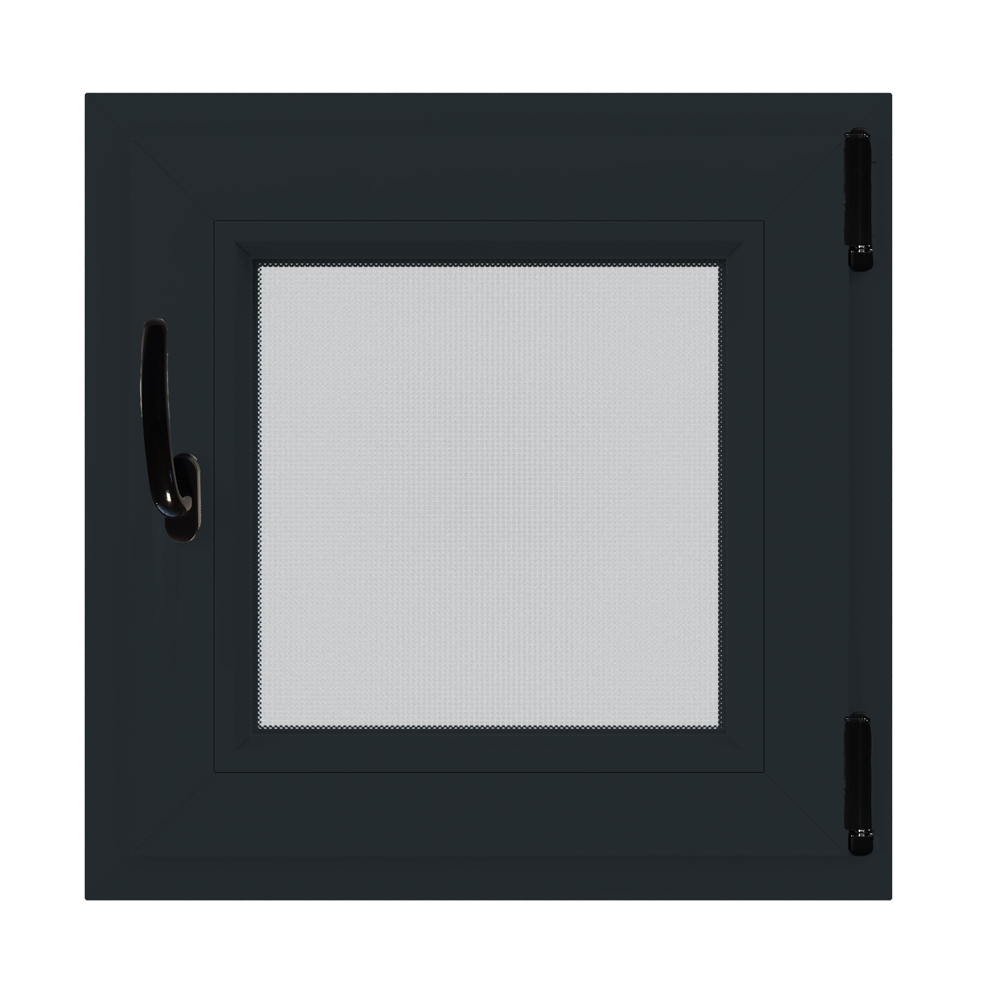 Fereastra termopan PVC, geam Float + Low-E, gri, 6 camere, 56 x 56 cm, dreapta, dubla deschidere, oscilobatanta  Aplast