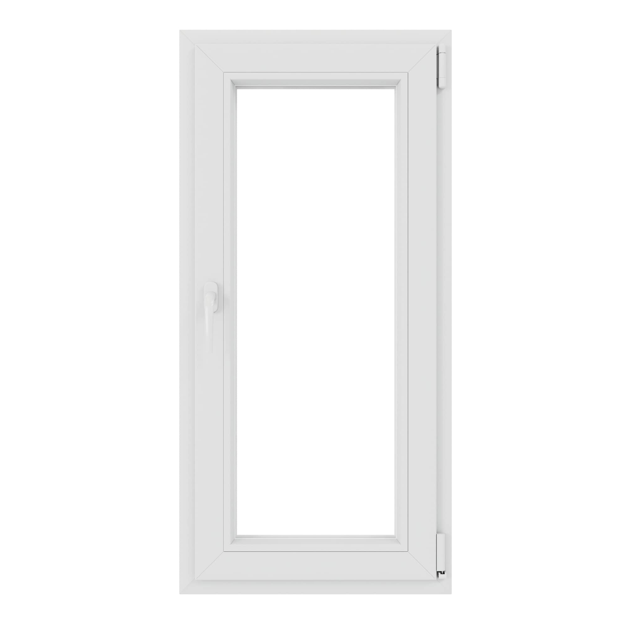 Fereastra termopan PVC, geam Float + Low-E, alb, 4 camere, 56 x 116 cm, dreapta, dubla deschidere, oscilobatanta • Aplast