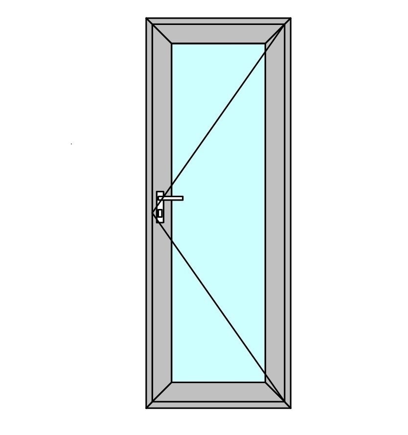Usa termopan PVC exterior, batanta, cu geam, 4 C, alb, dreapta, simpla deschidere, 192 x 88 cm • Aplast
