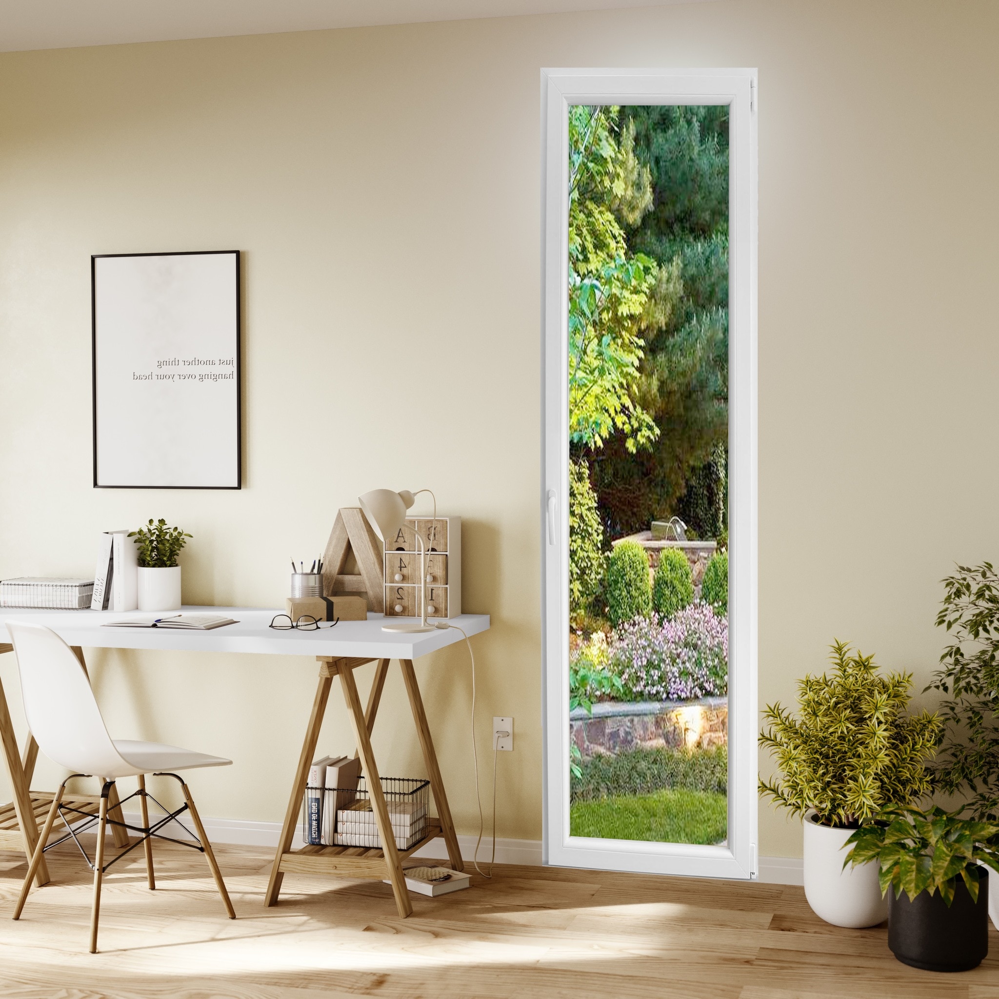 Usa termopan PVC exterior, batanta, cu geam, 4 C, alb, dreapta, simpla deschidere, 192 x 88 cm • Aplast