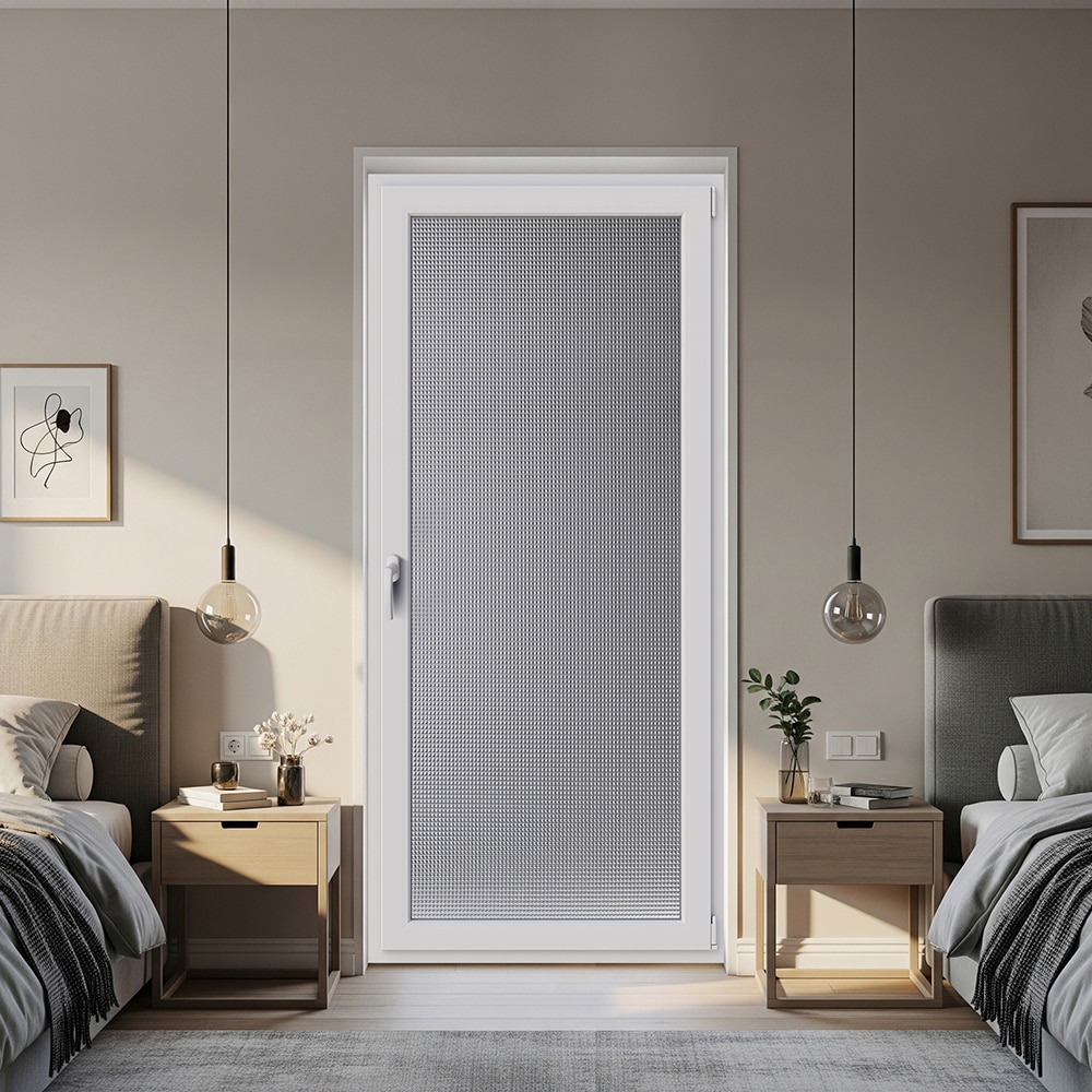 Usa balcon APLAST, cu geam, stanga, PVC, 4 camere, 88 x 192 cm, alb