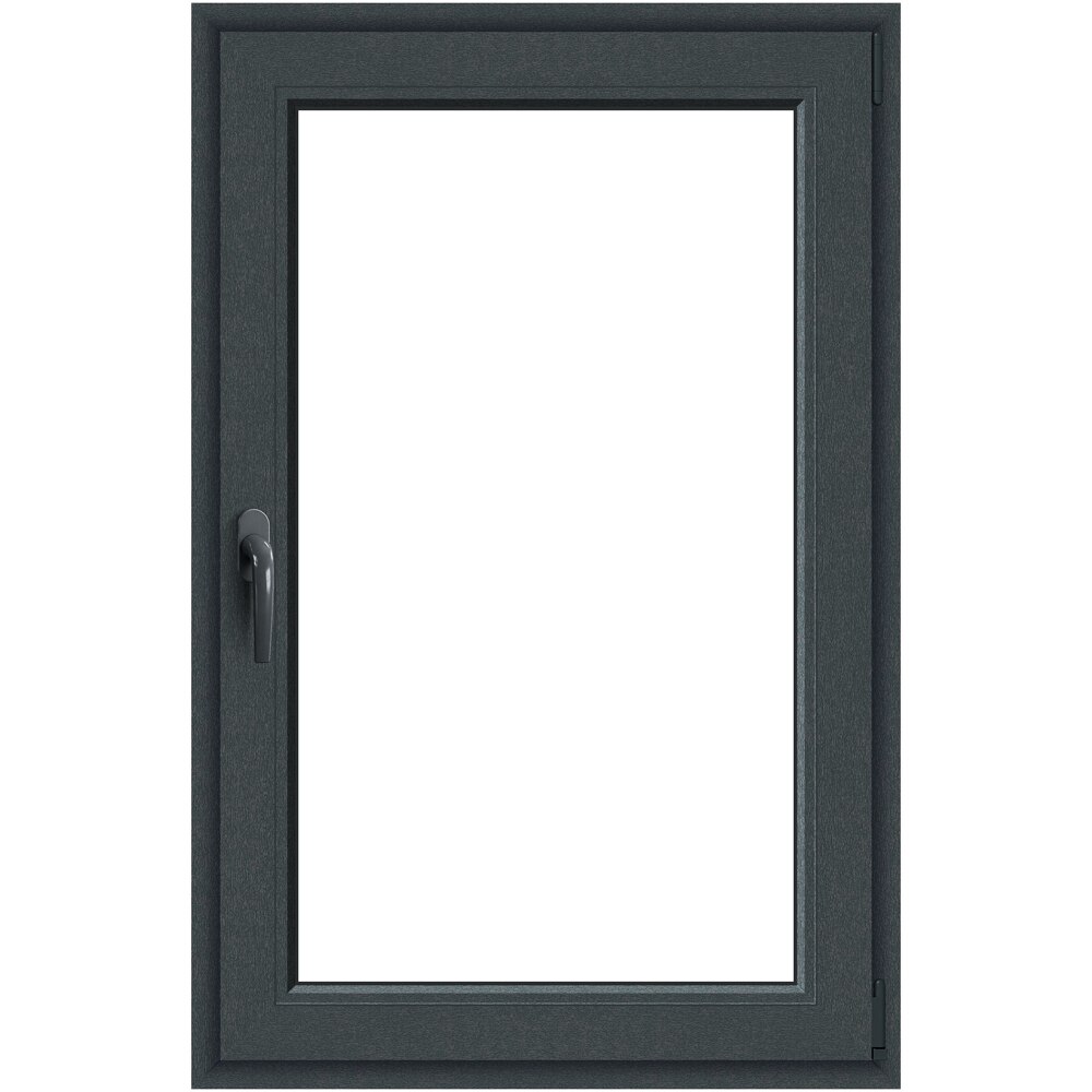 Fereastra termopan APLAST, PVC, 5 camere, 86 x 116 cm, deschidere oscilobatanta dreapta, gri antracit
