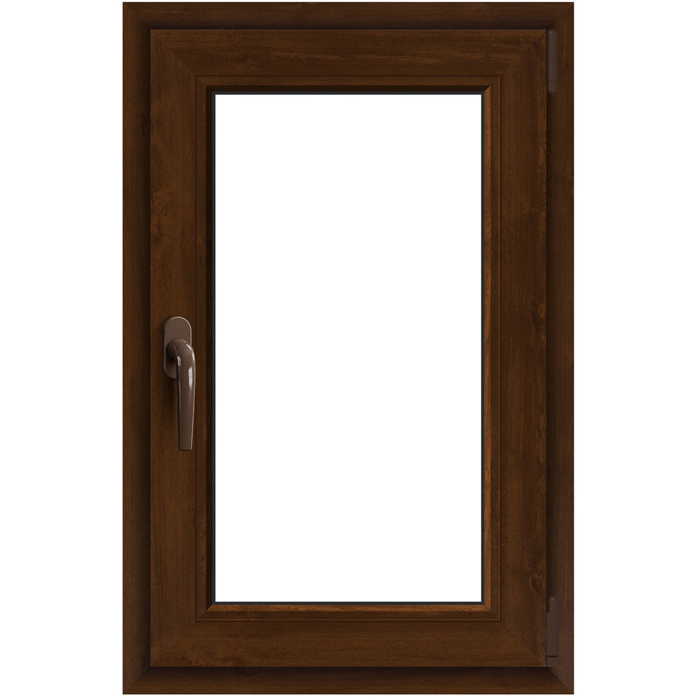 Fereastra termopan APLAST, PVC, 5 camere, 56 x 86 cm, deschidere oscilobatanta dreapta, maro