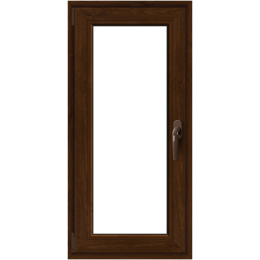 Fereastra termopan APLAST, PVC, 5 camere, 56 x 116 cm, deschidere oscilobatanta stanga, maro