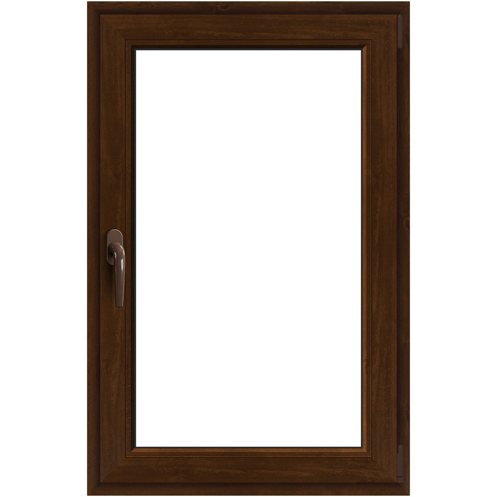 Fereastra termopan APLAST, PVC, 5 camere, 86 x 116 cm, deschidere oscilobatanta dreapta, maro