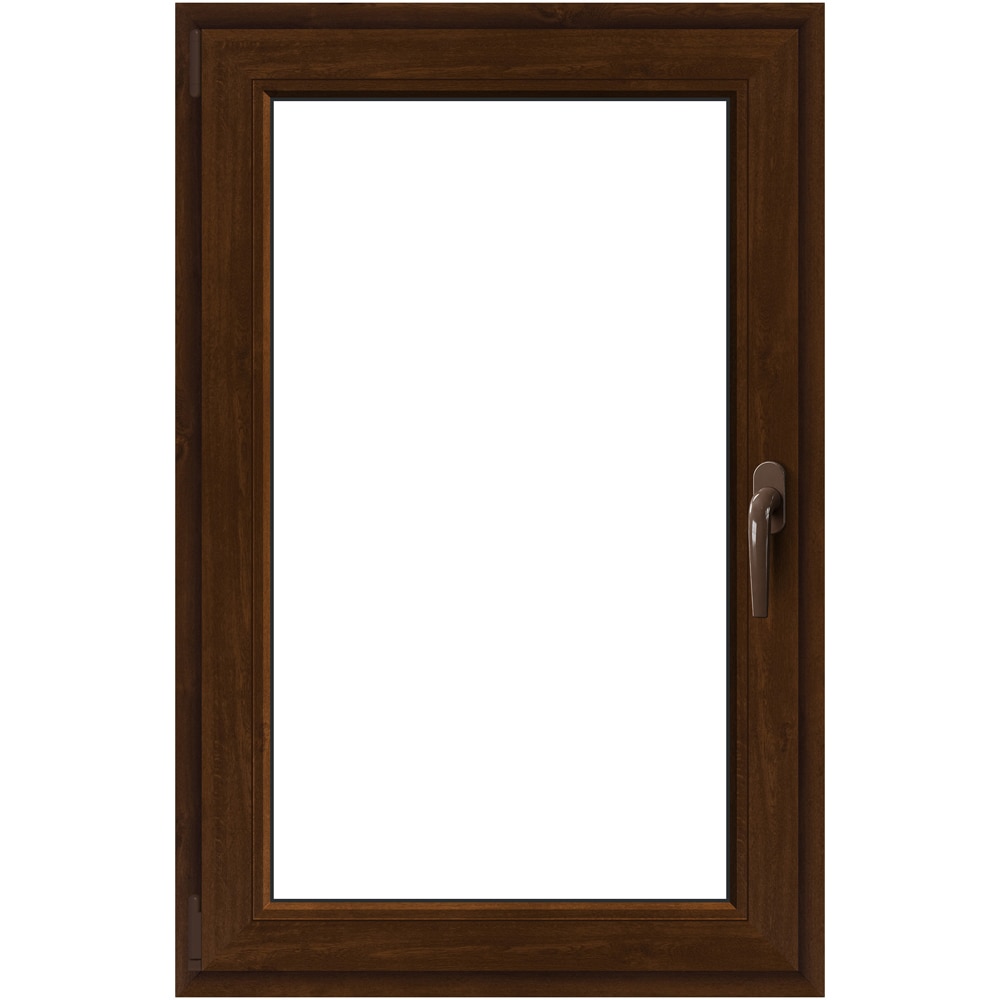 Fereastra termopan APLAST, PVC, 5 camere, 86 x 116 cm, deschidere oscilobatanta stanga, maro