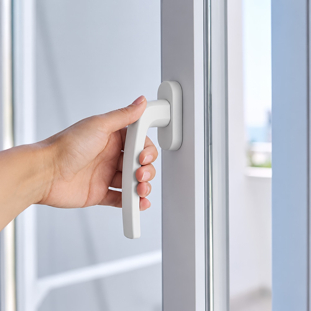 Usa balcon APLAST, cu geam, dreapta, PVC, 88 x 192 cm, alb