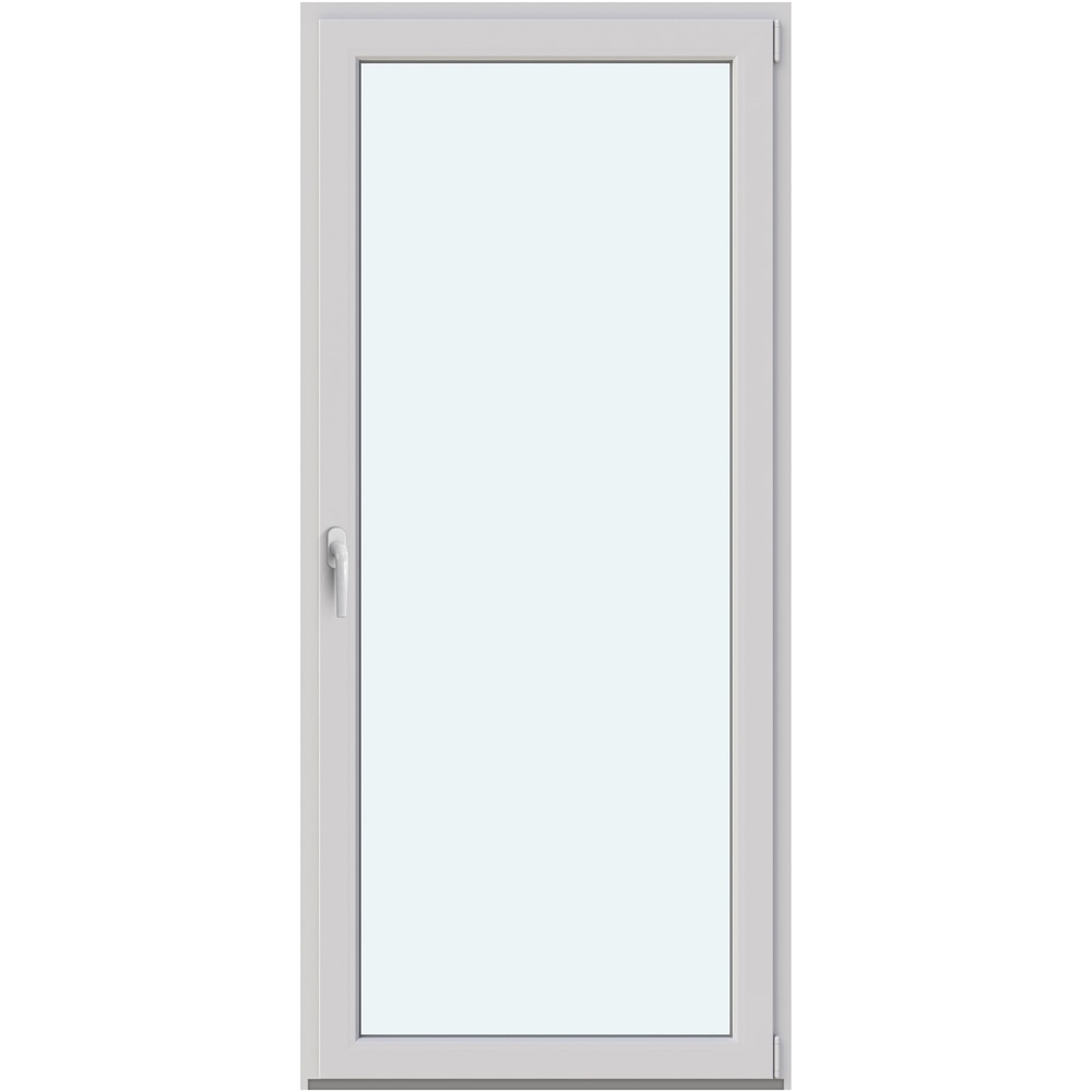 Usa balcon APLAST, cu geam, dreapta, PVC, 88 x 192 cm, alb