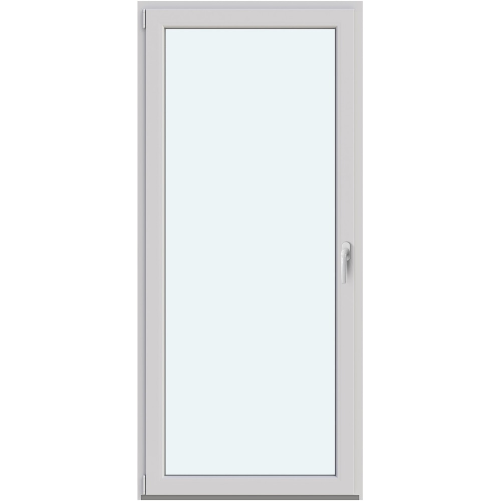 Usa balcon APLAST, cu geam, stanga, PVC, 88 x 192 cm, alb