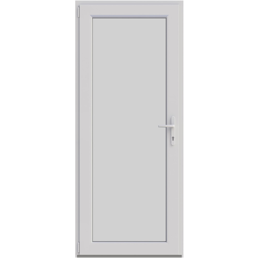 Usa intrare APLAST, fara geam, stanga, PVC, 88 x 205 cm, alb