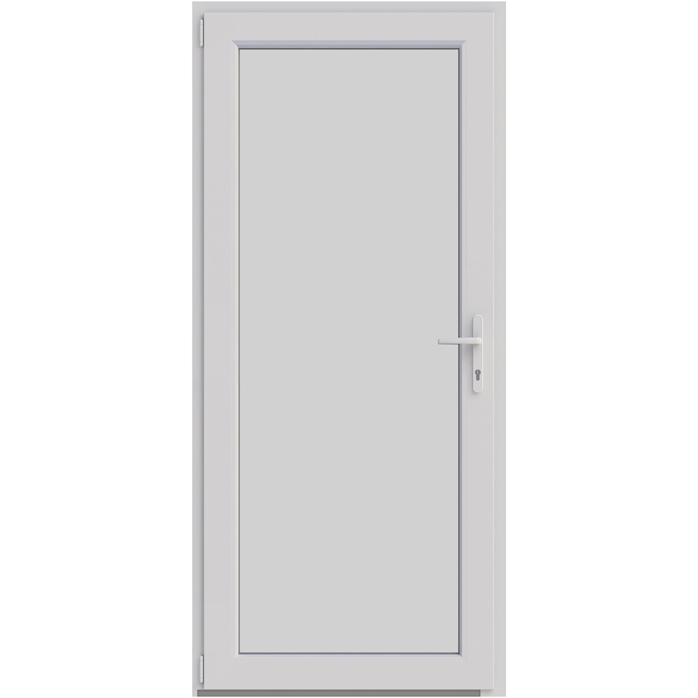 Usa intrare APLAST, fara geam, stanga, PVC, 88 x 195 cm, alb