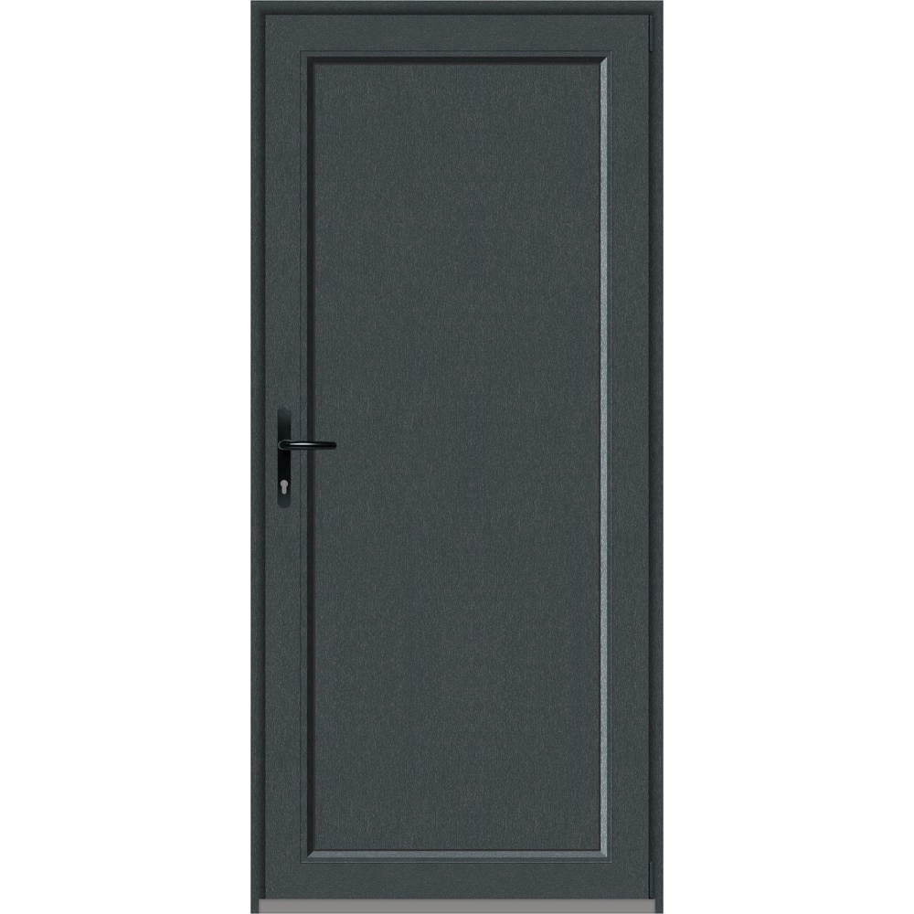 Usa intrare APLAST, fara geam, dreapta, PVC, 88 x 195 cm, gri antracit