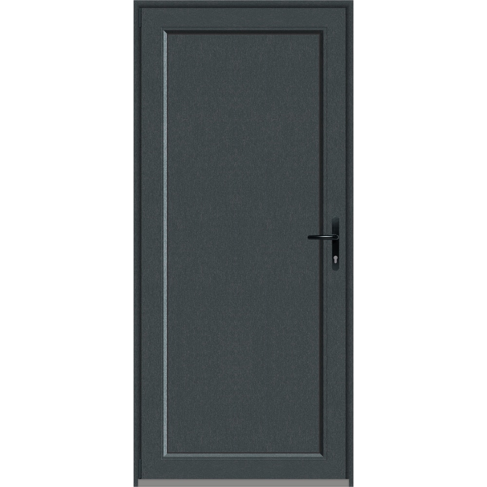 Usa intrare APLAST, fara geam, stanga, PVC, 88 x 195 cm, gri antracit